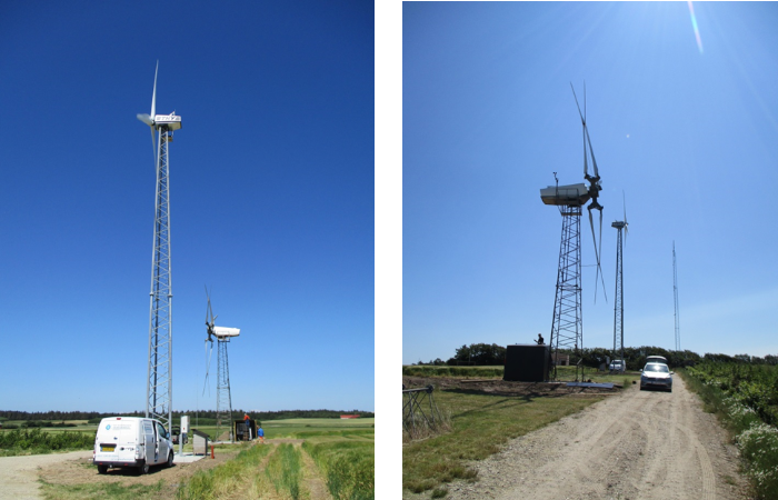 Two wind turbines in Hundborg